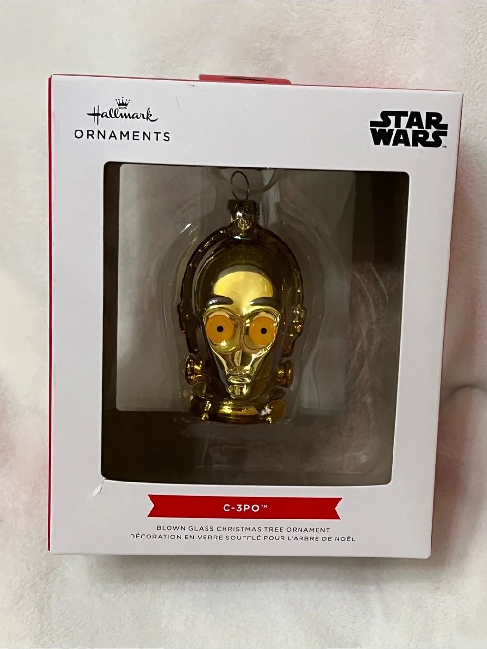 Hallmark Star Wars C-3PO Blown Glass Christmas Tree Ornament NIB